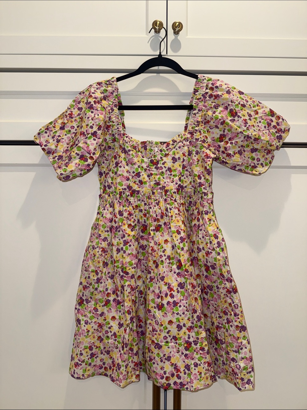 Fate Floral Puff-Sleeve Dress NWT